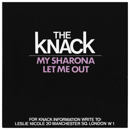 KNACK - MY SHARONA | 7" SINGLE USADO