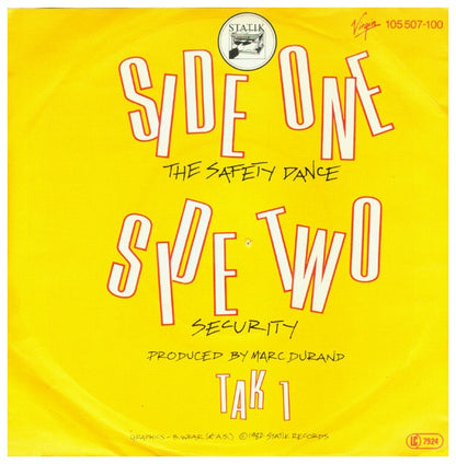 MEN WITHOUT HATS - SAFETY DANCE | 7" SINGLE USADO