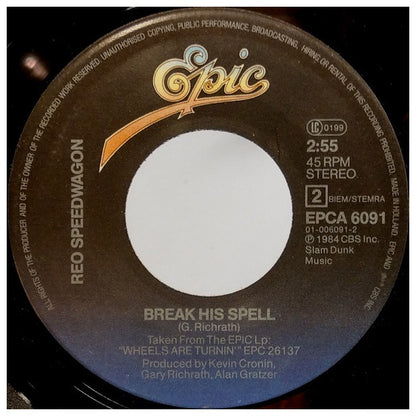 REO SPEEDWAGON - CAN T FIGHT THIS FEELING | 7" SINGLE USADO