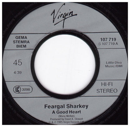 FEARGAL SHARKEY - A GOOD HEART | 7" SINGLE USADO