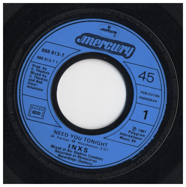 INXS - NEED YOU TONIGHT | 7" SINGLE USADO
