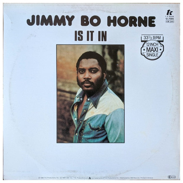 JIMMY "BO" HORNE - IS IT IN | 12" MAXI SINGLE VINILO USADO