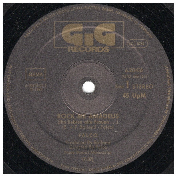 FALCO - ROCK ME AMADEUS | 12" MAXI SINGLE VINILO USADO