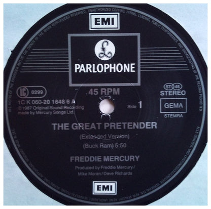 FREDDIE MERCURY - THE GREAT PRETENDER | 12" MAXI SINGLE USADO