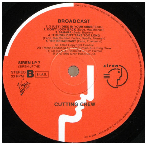 CUTTING CREW - BROADCAST | VINILO USADO
