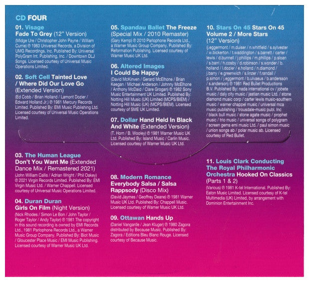 NOW 12" 80 S 1981 - VARIOUS (4CD BOXSET) | CD