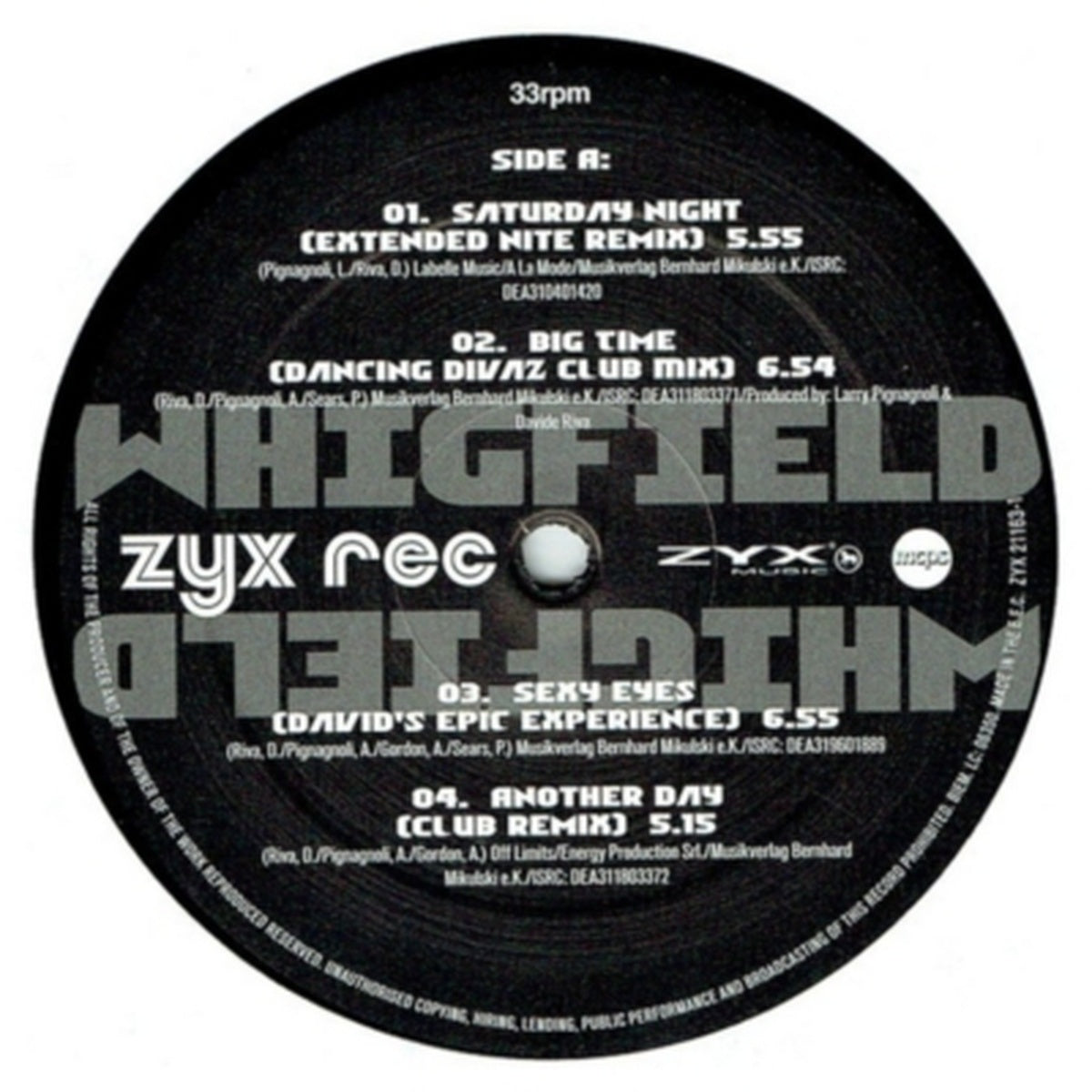 WHIGFIELD - GREATEST HITS REMIXES | VINILO