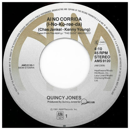 QUINCY JONES - AI NO CORRIDA | 7" SINGLE USADO