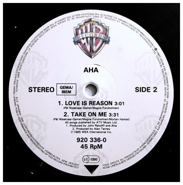 A-HA - TAKE ON ME | 12" MAXI SINGLE VINILO USADO