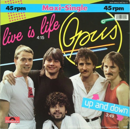 OPUS - LIFE IS LIFE/UP AND DOWN | 12" MAXI SINGLE VINILO USADO