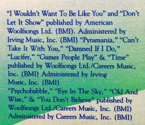 ALAN PARSONS PROJECT - THE BEST OF | VINILO USADO