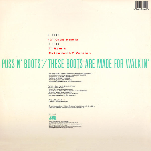 KON KAN - PUSS N' BOOTS/THESE BOOTS ARE MADE FOR WALKIN' | 12'' MAXI SINGLE USADO