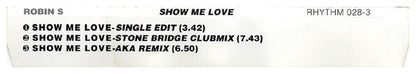 ROBIN S - SHOW ME LOVE | CD SINGLE USADO