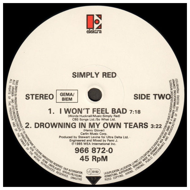 SIMPLY RED - HOLDING BACK THE YEARS | 12" MAXI SINGLE VINILO USADO