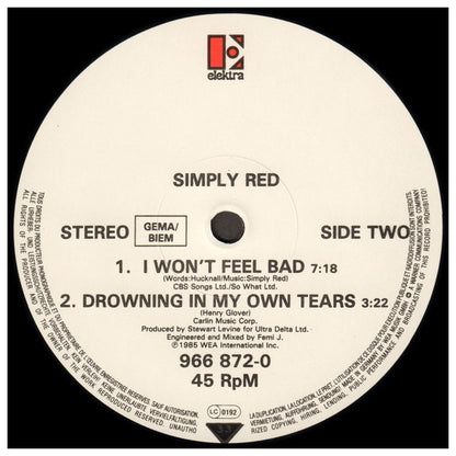 SIMPLY RED - HOLDING BACK THE YEARS | 12" MAXI SINGLE VINILO USADO
