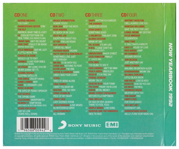 NOW YEARBOOK 92 - VARIOUS (4CD) (DIGIPACK) | CD