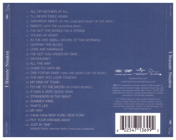 FRANK SINATRA - ULTIMATE SINATRA | CD