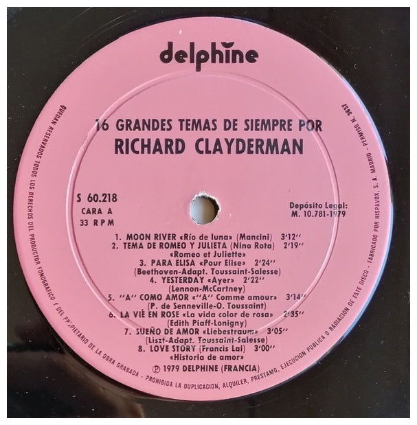 RICHARD CLAYDERMAN - 16 GRANDES TEMAS DE SIEMPRE | VINILO USADO