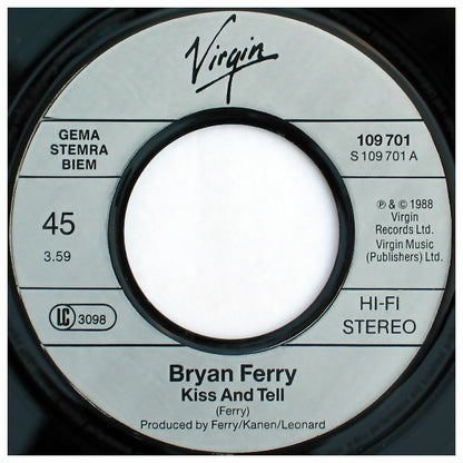 BRYAN FERRY - KISS AND TELL | 7" SINGLE USADO