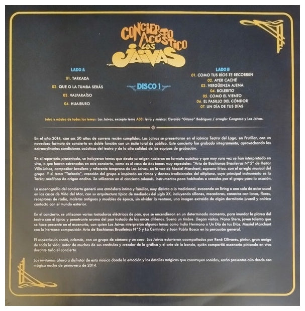 LOS JAIVAS - CONCIERTO ACUSTICO (2LP) | VINILO
