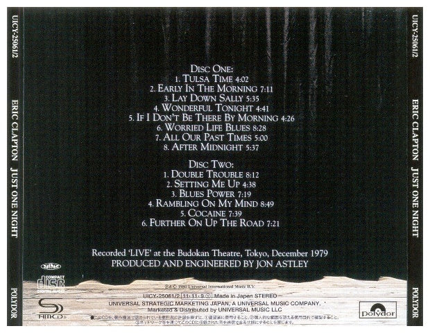 ERIC CLAPTON - JUST ONE NIGHT (2CD) | CD