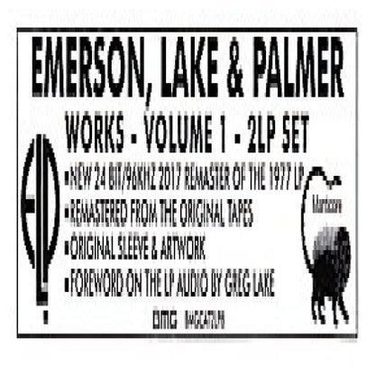 EMERSON, LAKE & PALMER - WORKS VOLUME 1 (2LP) | VINILO