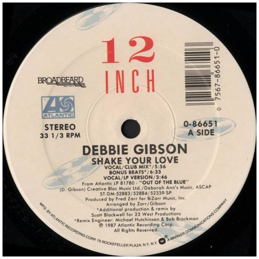 DEBBIE GIBSON - SHAKE YOUR LOVE | 12" MAXI SINGLE VINILO USADO