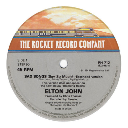 ELTON JOHN - SAD SONGS (SAY SO MUCH) (EXTENDED VERSION) | 12" MAXI SINGLE VINILO USADO