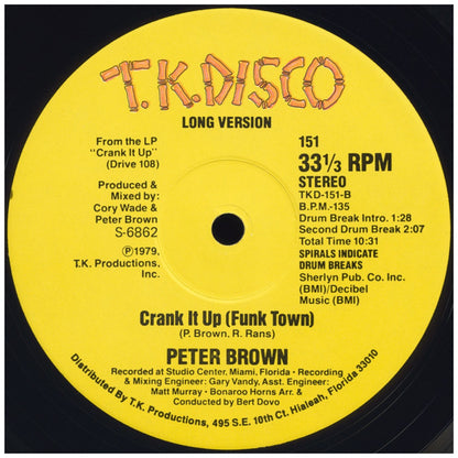 PETER BROWN - CRANK IT UP | 12" MAXI SINGLE VINILO USADO
