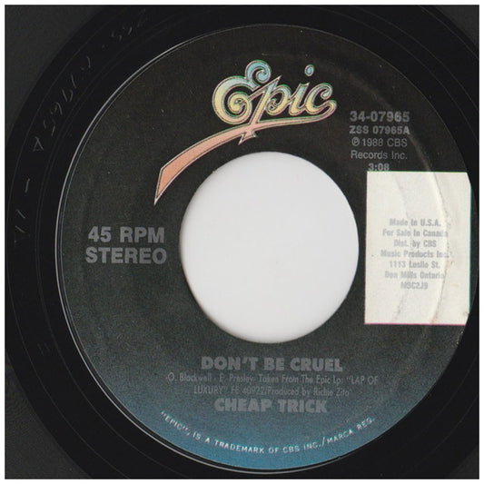 CHEAP TRICK - DON'T BE CRUEL | 7" SINGLE USADO
