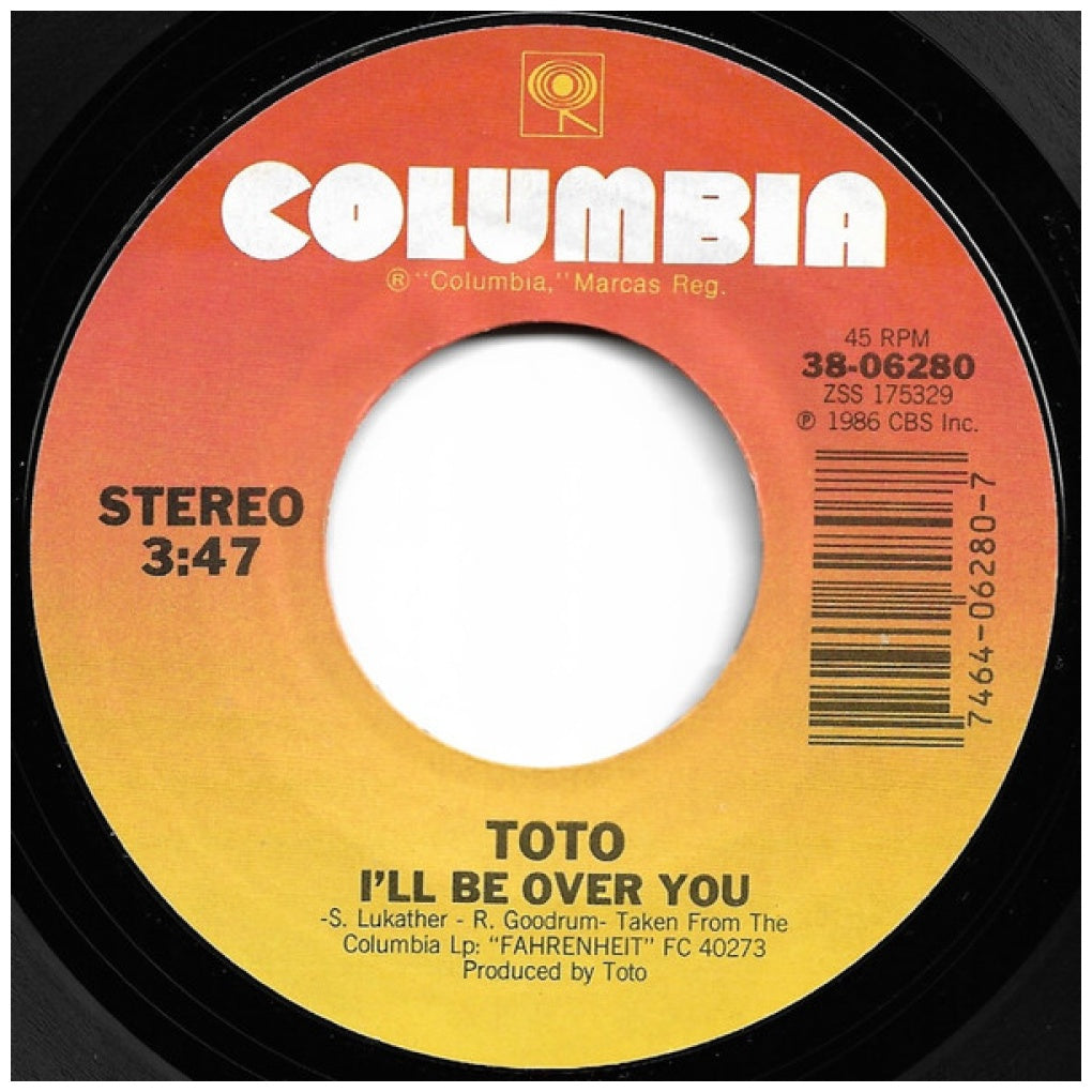 TOTO - I'LL BE OVER YOU | 7" SINGLE USADO