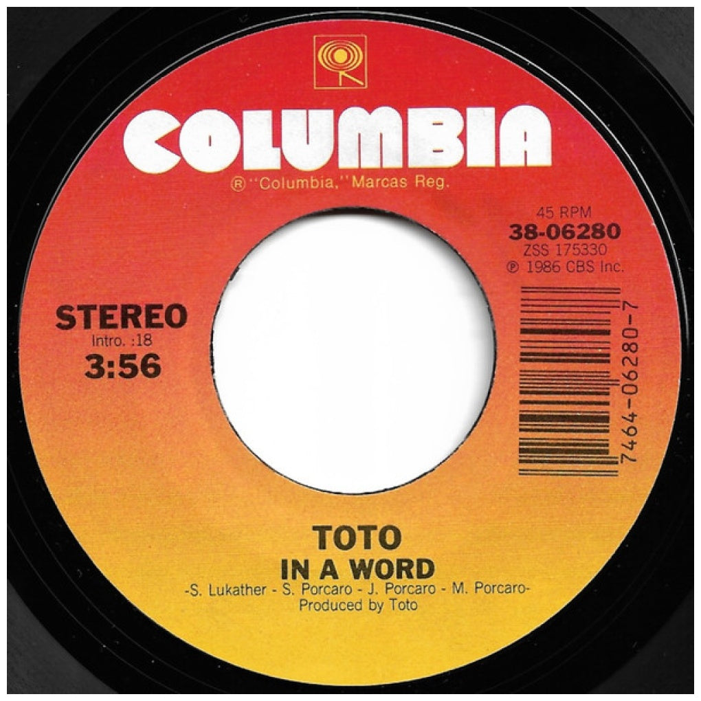 TOTO - I'LL BE OVER YOU | 7" SINGLE USADO