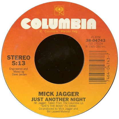 MICK JAGGER - JUST ANOTHER NIGHT | 7" SINGLE USADO