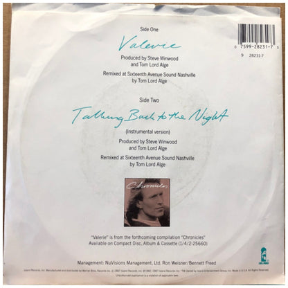 STEVE WINWOOD - VALERIE | 7" SINGLE USADO