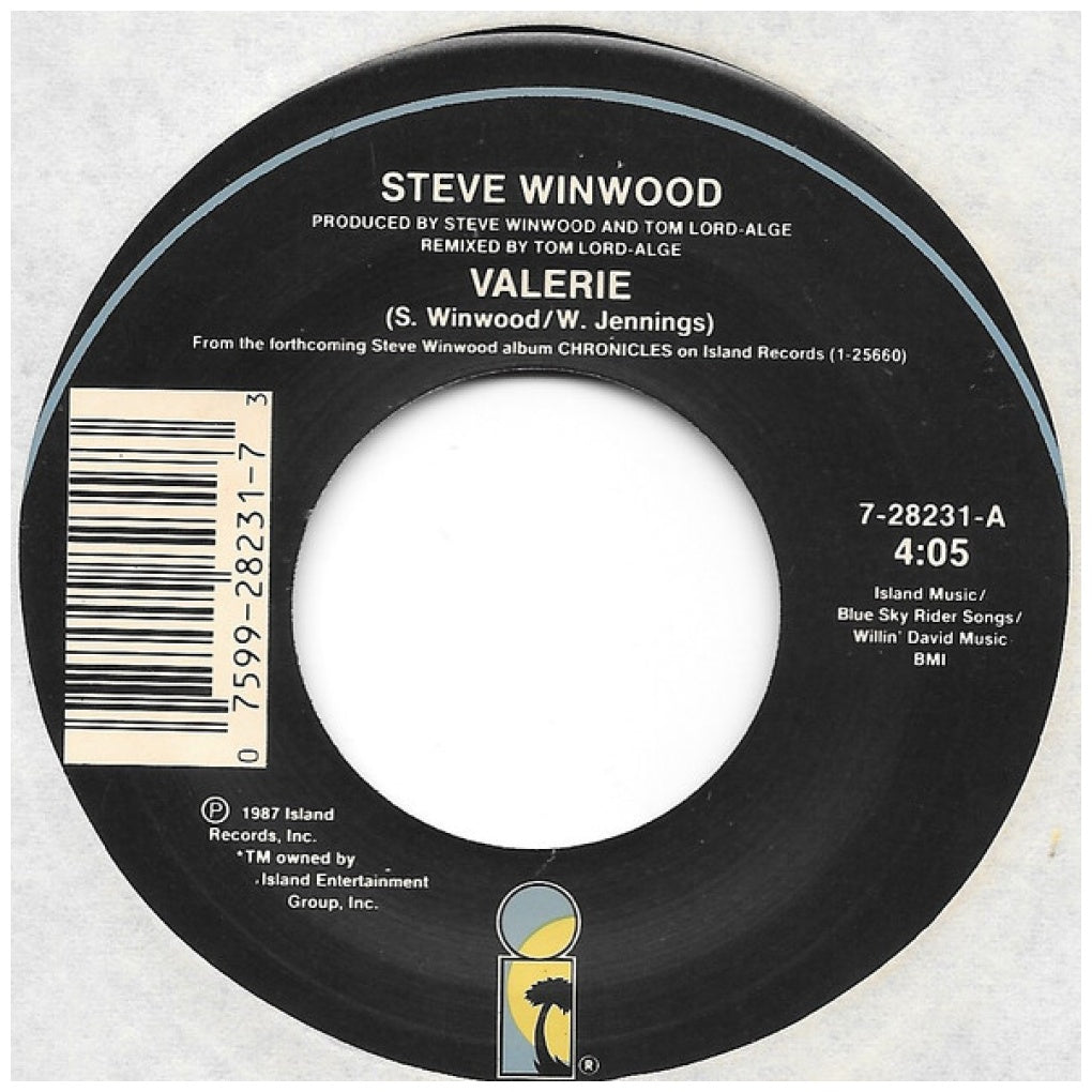 STEVE WINWOOD - VALERIE | 7" SINGLE USADO