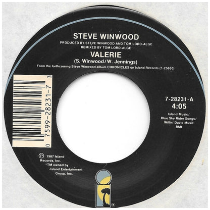 STEVE WINWOOD - VALERIE | 7" SINGLE USADO