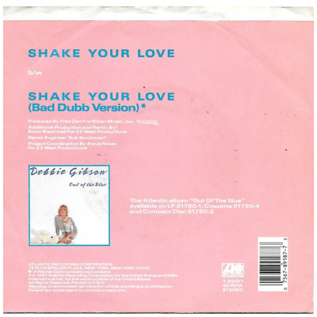 DEBBIE GIBSON - SHAKE YOUR LOVE | 7" SINGLE USADO