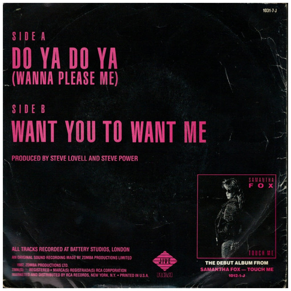 SAMANTHA FOX - DO YA DO YA /WANNA PLEASE ME) | 7" SINGLE USADO