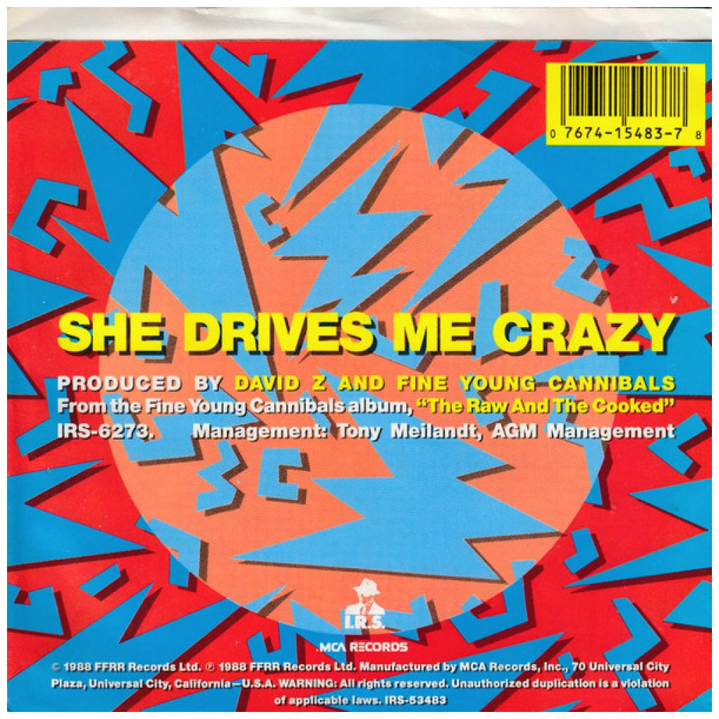 FINE YOUNG CANNBALS - SHE DRIVES ME CRAZY | 7" SINGLE USADO
