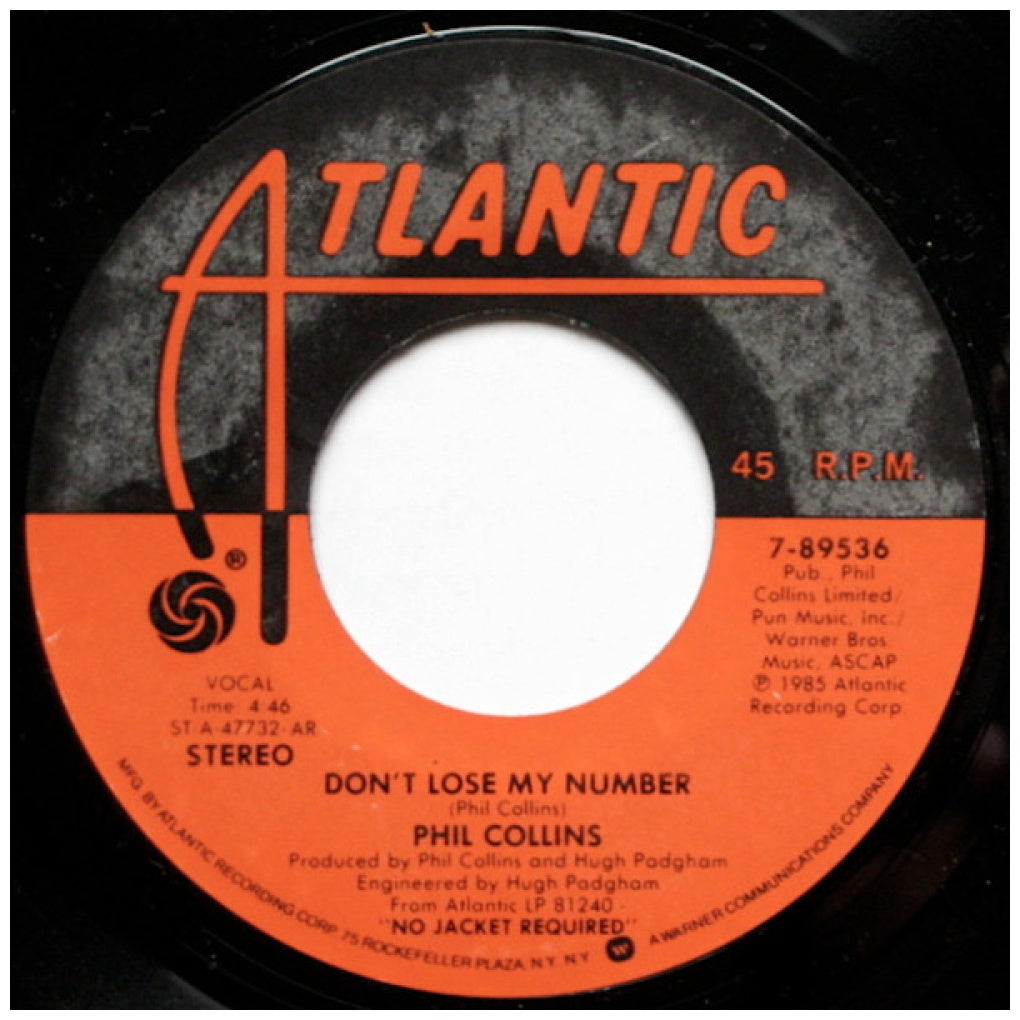 PHIL COLLINS - DON'T LOSE MY NUMBER | 7" SINGLE USADO