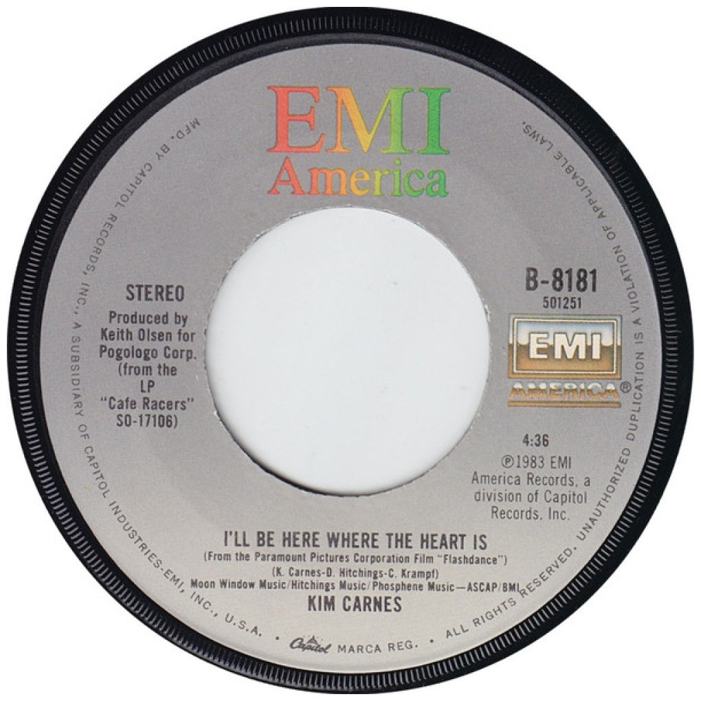 KIM CARNES - INVISIBLE HANDS | 7" SINGLE USADO