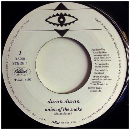 DURAN DURAN - UNION OF THE SNAKE | 7" SINGLE USADO