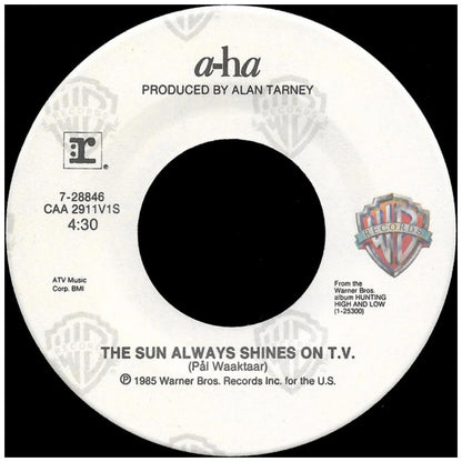 A-HA - THE SUN ALWAYS SHINE ON T.V. | 7" SINGLE USADO