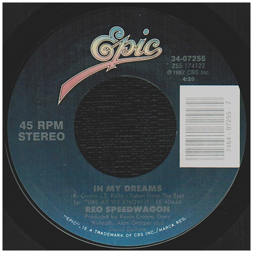 REO SPEEDWAGON - IN MY DREAMS | 7" SINGLE USADO