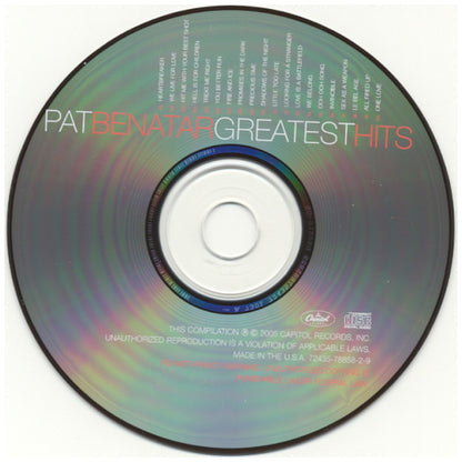 PAT BENATAR - GREATEST HITS | CD USADO