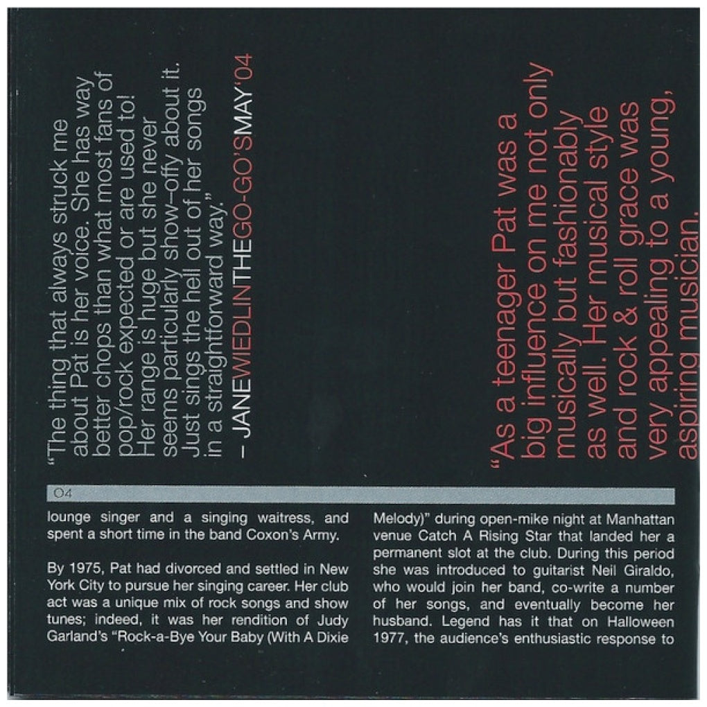 PAT BENATAR - GREATEST HITS | CD USADO