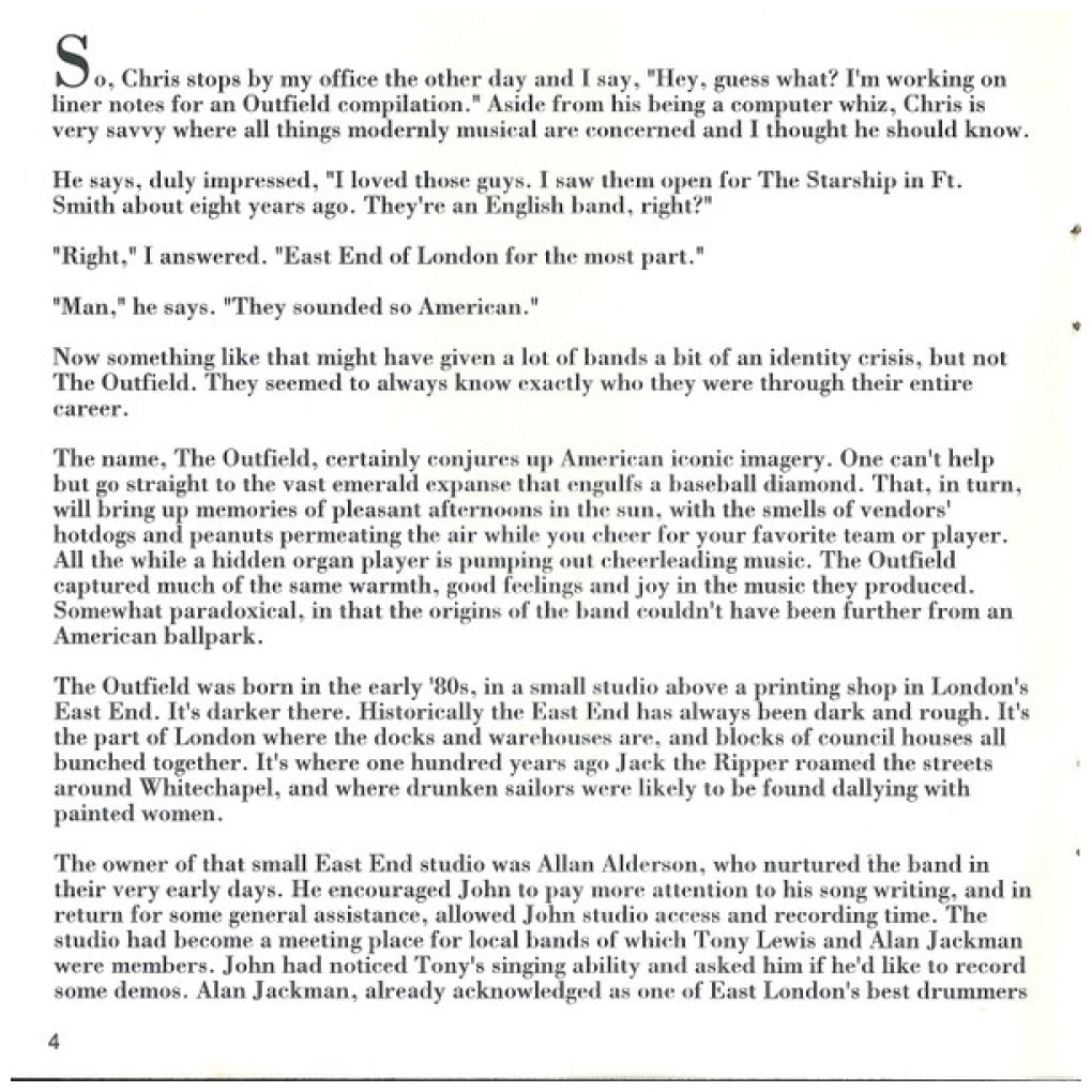 OUTFIELD - BIG INNINGS: THE BEST | CD USADO