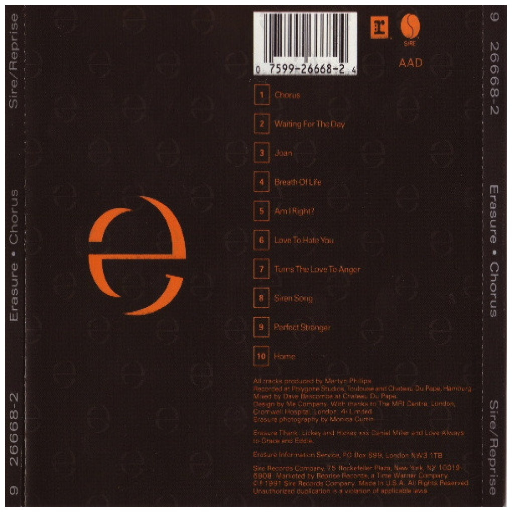 ERASURE - CHORUS | CD USADO