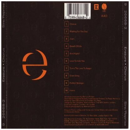 ERASURE - CHORUS | CD USADO