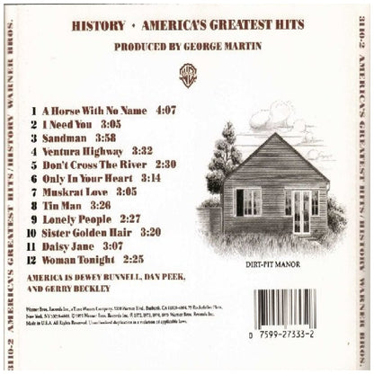 AMERICA - HISTORY: GREATEST HITS | CD USADO